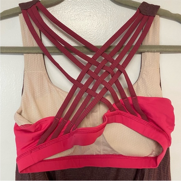 Lululemon Pink Open Cris Cross Back Women's Tank Top | Size 8 - Picture 4 of 5